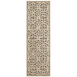 Handmade Cambridge Brown Wool Rug (2'6 x 6')