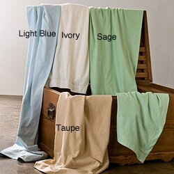  Lightweight Oversize Solid Supima Cotton Flannel Blanket