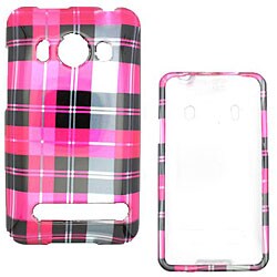 HTC EVO 4G Pink Check Snap-on Protective Case 