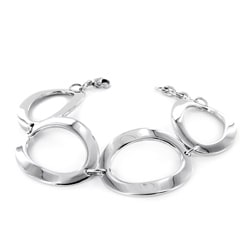 Stainless Steel Oval Cut-out Bracelet