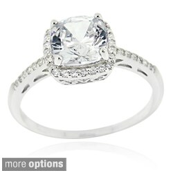 Icz Stonez Sterling Silver Cubic Zirconia Engagement-style Ring