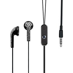 Motorola Karma QA1 Luxury Black Rhinestone Diamante Handsfree Headset