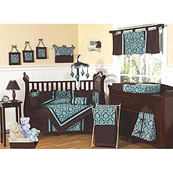 Sweet Jojo Designs Brown and Turquoise 9-piece Crib Bedding Set