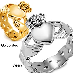 Stainless Steel Men's Celtic Eternity Claddagh Ring