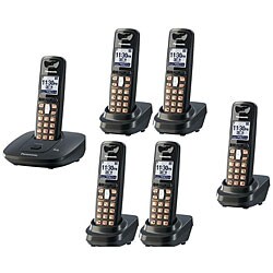 Panasonic KX-TG6416T DECT 6.0 Cordless System with 6 Handsets (Refurbished)