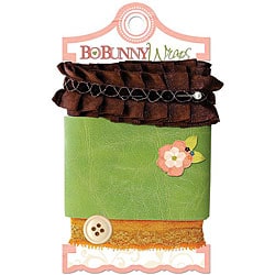 Bo-Bunny Olivia Wraps Ribbon Card (Chocolate Ruffle)
