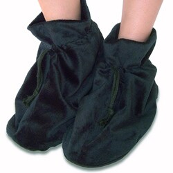 Sooth�ra Black Furry Plush Spa Slippers