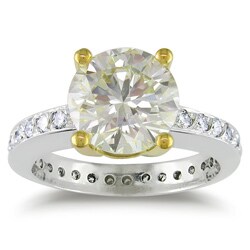 Miadora Platinum 3 1/2ct TDW Certified Round Solitaire Diamond Ring (VS1-VS2)
