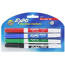 Expo Low Fine Dry Erase Markers (Pack of 12)