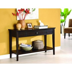 Karlyn Dark Cherry Sofa/ Entryway Table