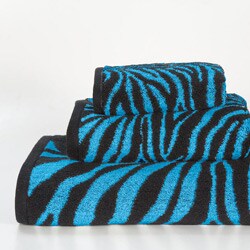 Aqua Zebra 3-piece Cotton Towel Set