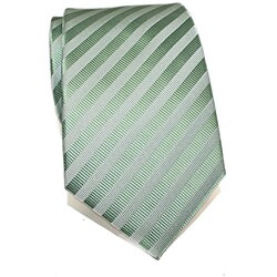 H. Luzzario & Co. Men's Silk Green Striped Tie