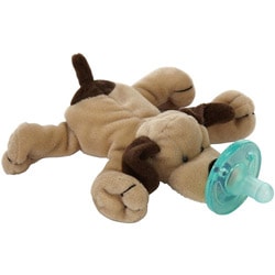 WubbaNub Brown Puppy Infant Pacifier