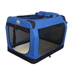 Go Pet Club Blue 28-inch Soft Folding Dog Crate House