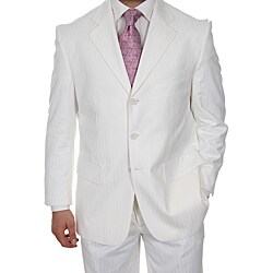Ferrecci Men's White 3-button Suit