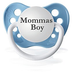 Personalized Pacifiers Blue Mommas Boy Pacifier 