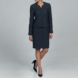 Calvin Klein Women's Collarless Jacket Skirt Suit