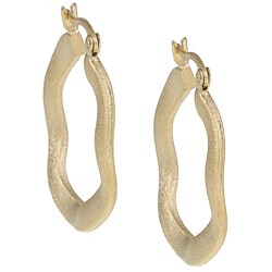 Rivka Friedman 18k Goldplated Wave Hoop Earrings