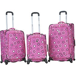 Rockland Deluxe Pearl 3-piece Spinner Luggage Set