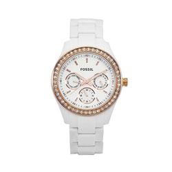 Fossil Women's Stella Stainless Steel White Dial Watch
