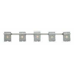 Artic Ice 5-light Bath/ Vanity with Satin Nickel