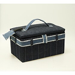 Suzy's Denim Medium Sewing Box