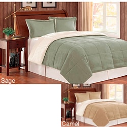 Premier Comfort Reversible King-size 3-piece Down Alternative Comforter and Sham Set