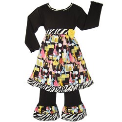  Ann Loren Girl's Fashion Dress Set