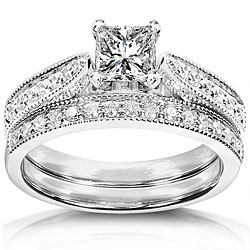 14k White Gold 4/5ct TDW Diamond Bridal Ring Set (H-I, I1-I2)
