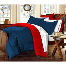 Navy/ Red 10-piece Twin XL-size Dorm Room in a Box