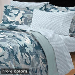 Geo Camo 5-piece Twin-size Bed in a Bag with Sheet Set