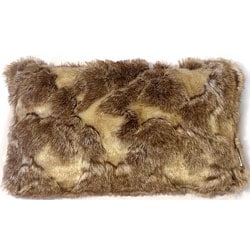 Variegated Faux Fur Throw Pillow
