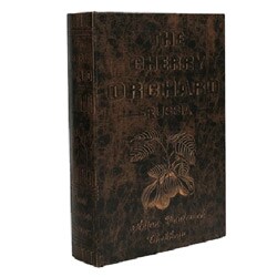 Secret Jewelry & Keepsake Book Box with Leather Cherry Orchard