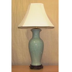 Light Blue Porcelain Crackle Table Lamp