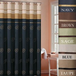 Maggie Embroidered Taffeta Shower Curtain
