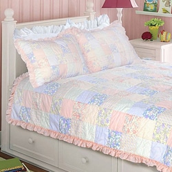 Purple Rose Full/ Queen-size 3-piece Quilt Set
