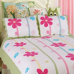 Spring Fling Flower Full/ Queen-size 3-piece Quilt Set