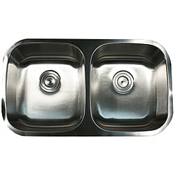 Highpoint Collection Stainless Steel Double Equal Bowl Undermount Kitchen Sink