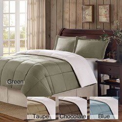 Premier Comfort Shasta Micro Mink/ Berber King-size Down Alternative Comforter Set