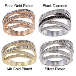 Finesque Overlay 1/4ct TDW Diamond Multi-band Ring