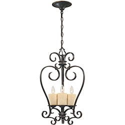 World Imports Stafford Spring Collection 3-Light Hanging Glassless Lantern