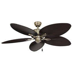 EcoSure Palm Island Aged Brass 52-inch Ceiling Fan