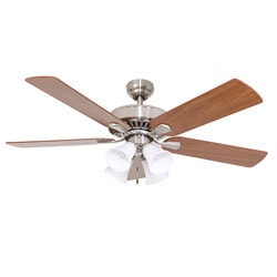 EcoSure Fair Haven 4-light Brushed Nickel 52-inch Ceiling Fan