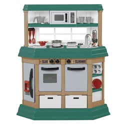 American Plastic Toys Cookin Kitchen Play Set with Realistic Burners.