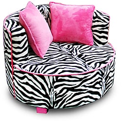 Magical Harmony Kids Minky Zebra Redondo Chair