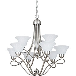 Nine-light Satin Nickel Chandelier