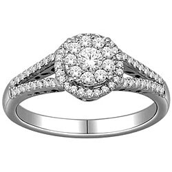 10k White Gold 1/2ct TDW Imperial Diamond Engagement Ring