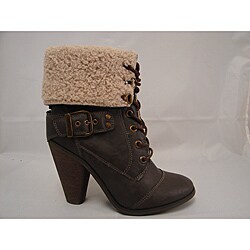 Bucco Women's Brown 'Cheri' Lace-up Ankle Boots