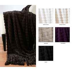 Lorraine Faux Fur Foxtail Throw
