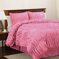 Lush Decor Pink Venetian Twin-size 3-piece Comforter Set